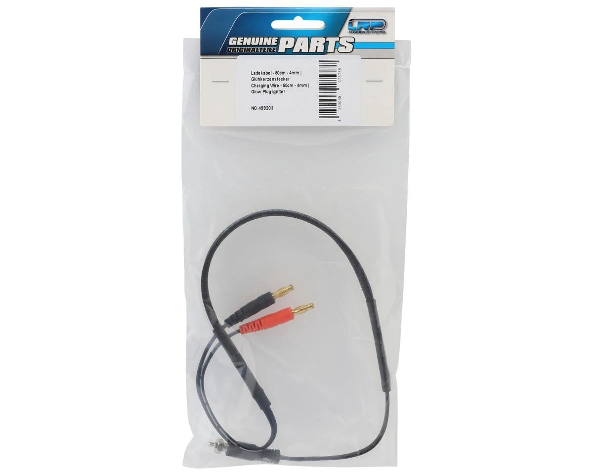 LRP Universal Charging Lead (500mm) (4mm to Glow Plug Igniter) LRP499203