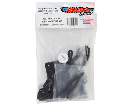 McAllister Racing TLR Front & Rear Late Model Body Mounting Kit MCA903