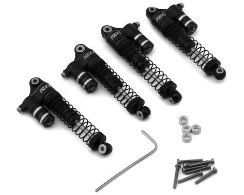 NEXX Racing SCX24 45mm Aluminum Oil-Filled Shocks (Black) (4) NX-425-B