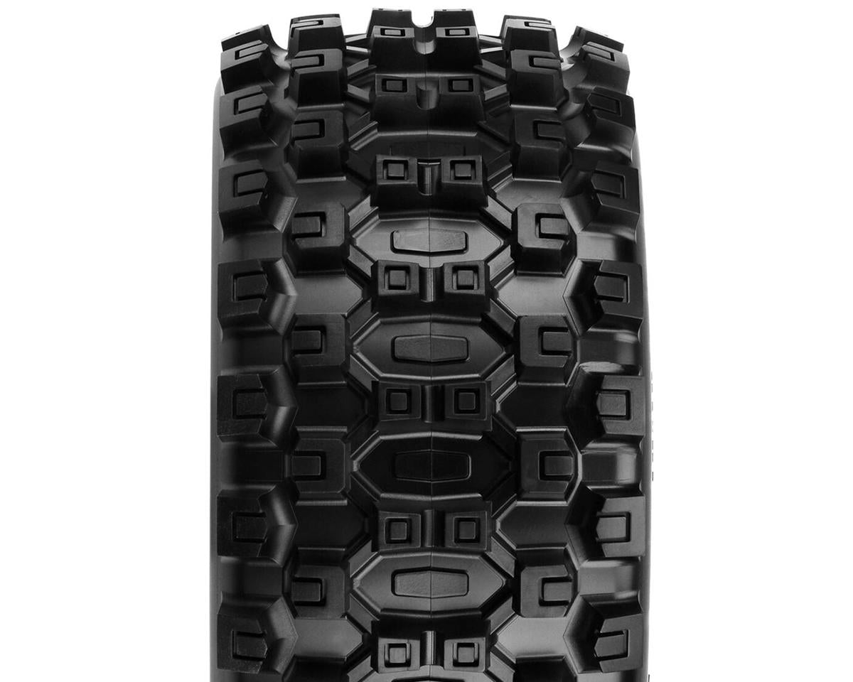 Pro-Line X-Maxx Badlands MX43 Pro-Loc Pre-Mounted All Terrain Tires (MX43) w/Impulse Pro-Loc Wheels (Black) (2) PRO1013113