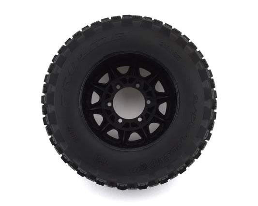 Pro-Line Badlands MX28 Belted 2.8" Pre-Mounted Truck Tires (2) (Black) (M2) PRO1017410 w/Raid 6x30 Removable Hex Wheels PRO1017410