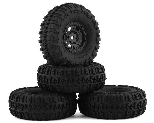 Pro-Line SCX24 1.0" Trencher Pre-Mounted Tires w/Impulse Wheels (Black) (4) (Medium) 1020910