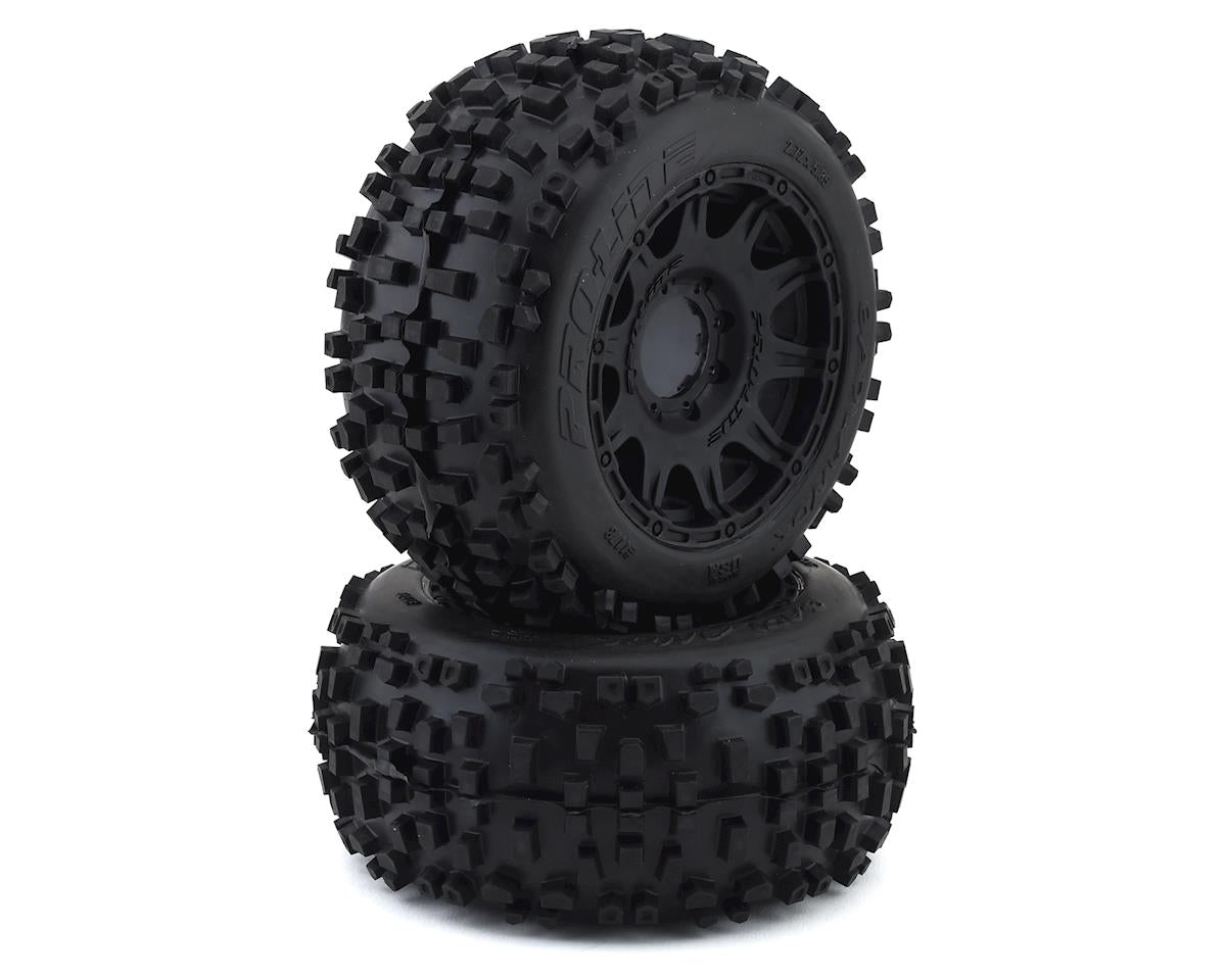 Pro-Line Racing Badlands MX 1.85 – 4 Pneus Tout-terrain Montés Sur Jantes Raid Noires 12 Mm Pour Granite GROM 4x4 (PRO1024110)