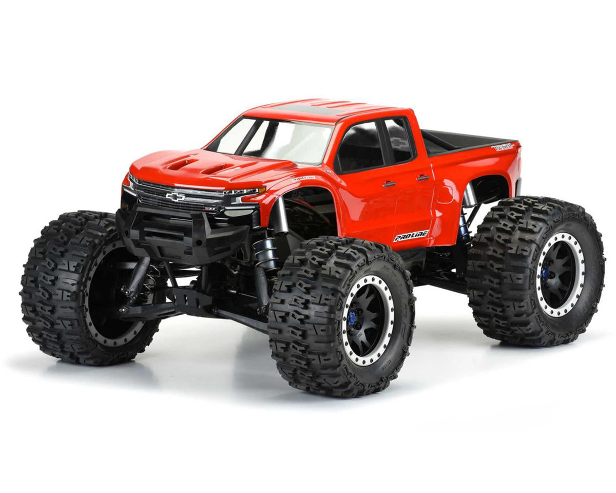 Pro-Line 2019 Chevy Silverado Z71 Trail Boss Pre-Cut Monster Truck Body (Clear) (X-Maxx®) PRO350717