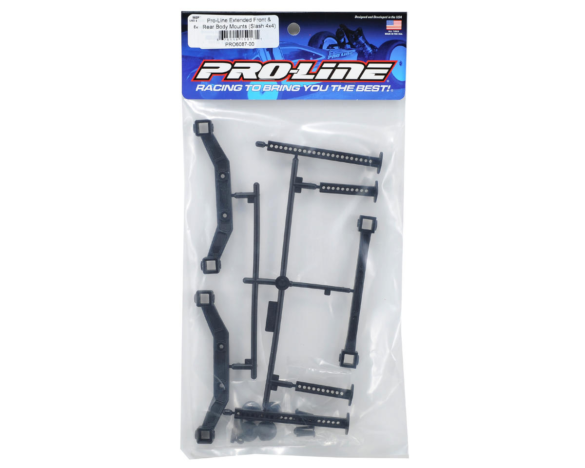 Pro-Line Extended Front & Rear Body Mounts (Slash 4x4) PRO6087-00