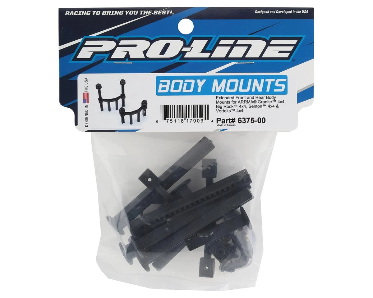 Pro-Line Arrma 4x4/3S BLX Extended Front & Rear Body Mounts PRO637500