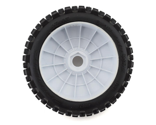 Pro-Line Badlands MX Pre-Mounted 1/8 Buggy Tires (White) (2) (M2) w/Velocity V2 Wheel PRO906731