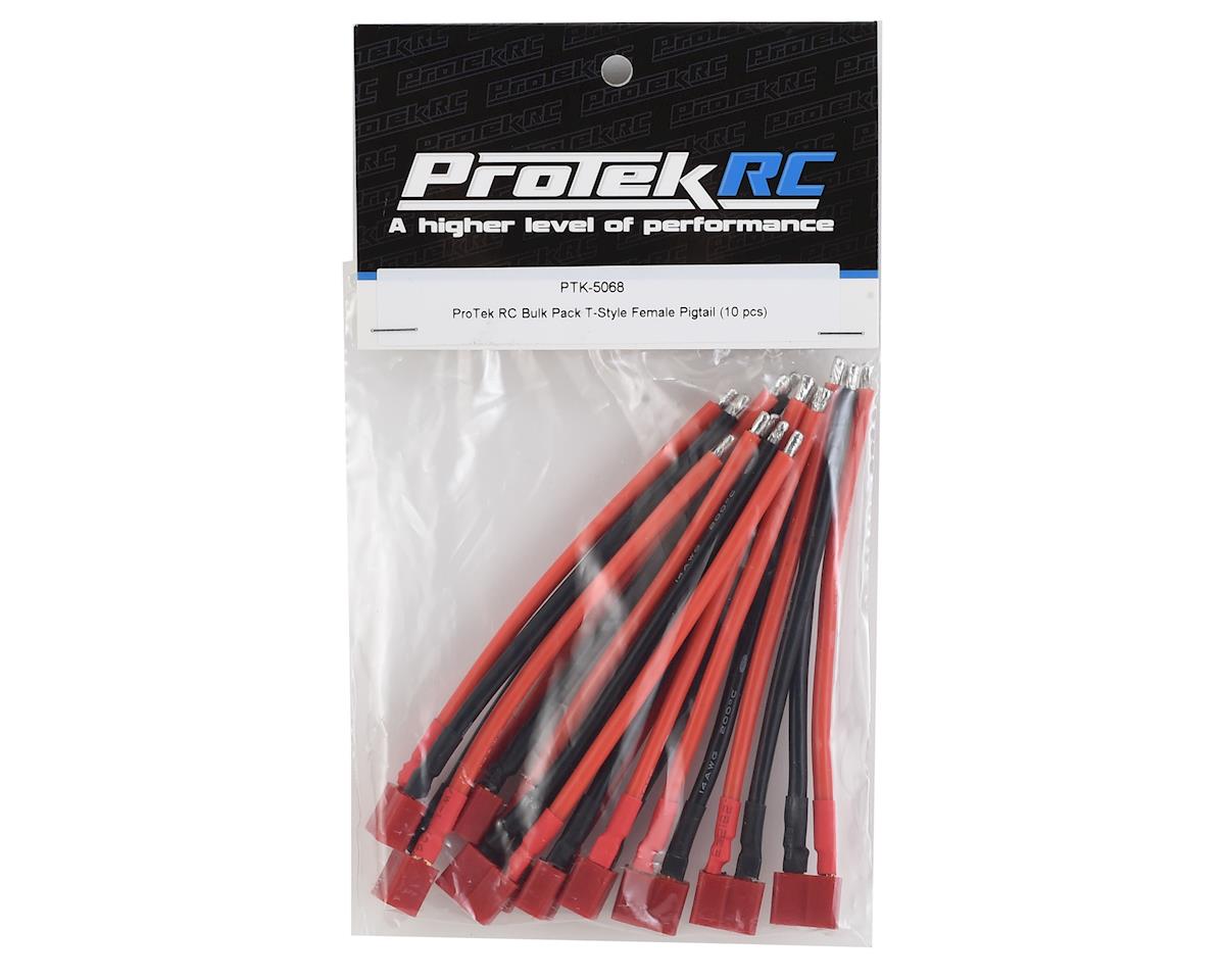 ProTek RC Bulk Pack T-Style Female Pigtail (10) (14awg) PTK-5068