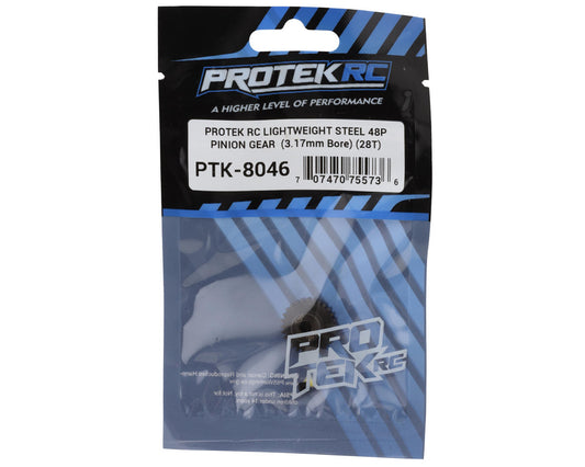 ProTek RC Lightweight Steel 48P Pinion Gear (3.17mm Bore) (28T) PTK-8046