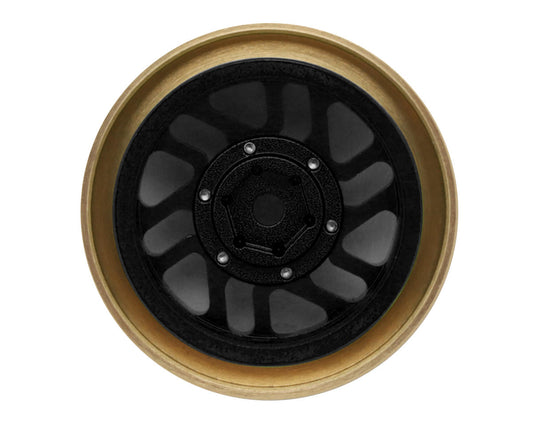 Samix Traxxas TRX-4M Aluminum/Brass Bead-lock Wheel Set (Black) (4) (35g) (Adj. Offset) 6671-BK