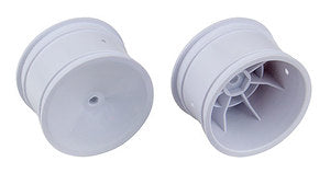 2WD/4WD Rear Wheels, 2.2in, 12mm Hex, White, for B5M, B6, B6D B6.1, B6.1D 9695