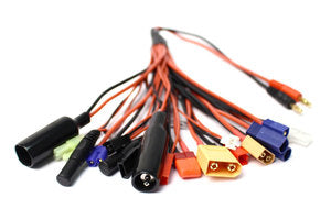 19 Function Charge Adapter to Male 4mm Bullets - 300mm Wire RCE1660