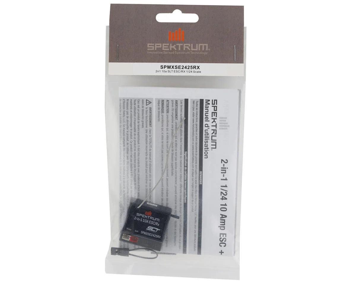 Spektrum RC 10Amp Brushed 2-in-1 ESC/SLT Receiver Combo SPMXSE2425RX