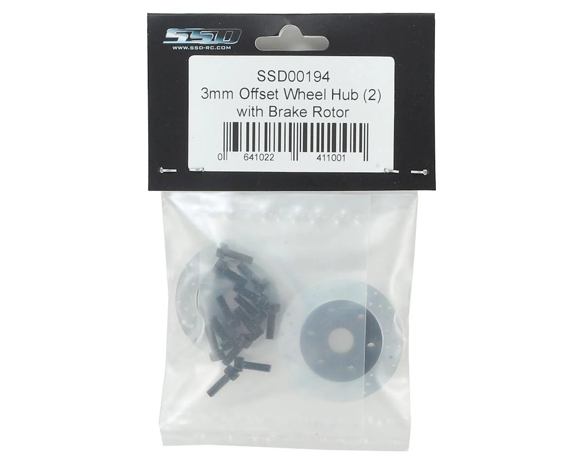 SSD RC +3mm Offset Wheel Hub w/Brake Rotor SSD00194