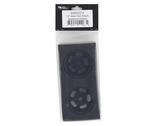SSD RC Slot 1.9"" Steel Beadlock Wheels (Black) SSD00274