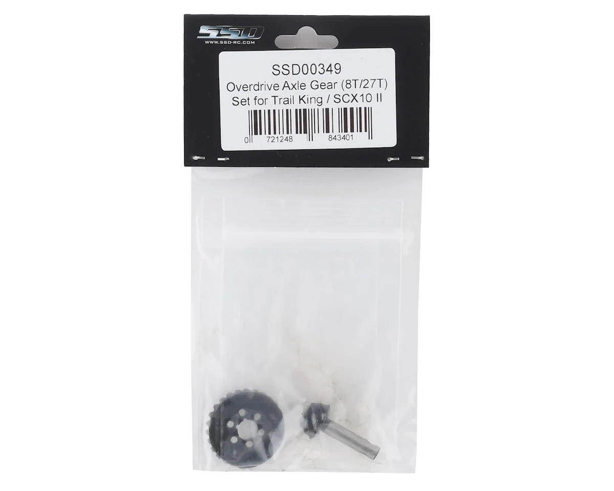 SSD RC Trail King/SCX10 II AR44 Overdrive 6-Bolt Ring Gear Set (27T/8T) SSD00349