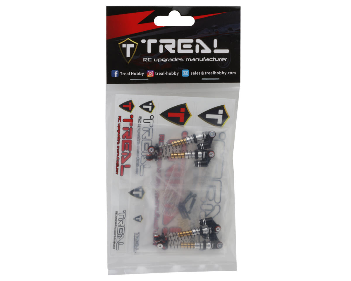 Treal Hobby Axial SCX24 Aluminum Long Travel Threaded Shocks (Black) (4) (43mm) X003A8HTBD