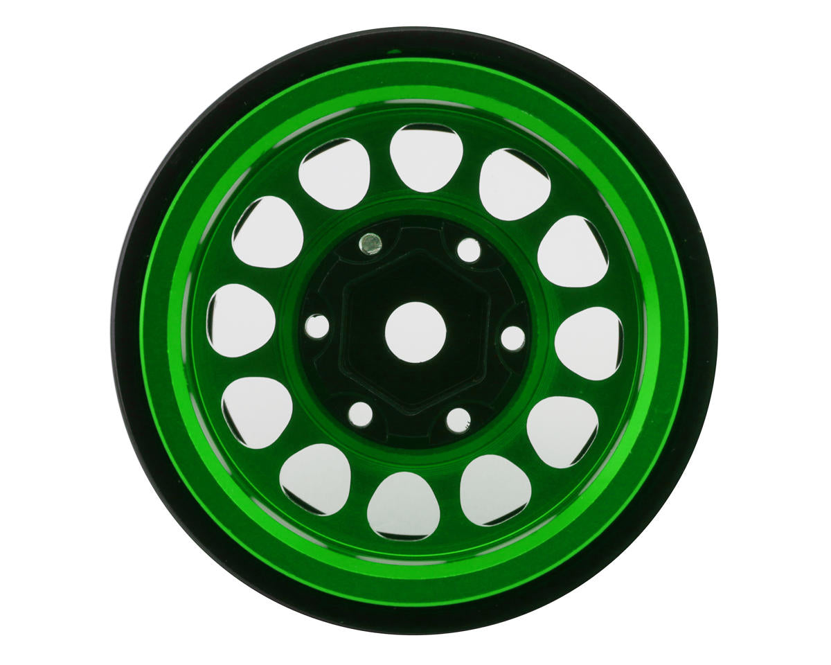 Treal Hobby Type I 1.0" Classic 12-Spoke Beadlock Wheels (GREEN) (4) (27.2g) TLHTSCX24-243