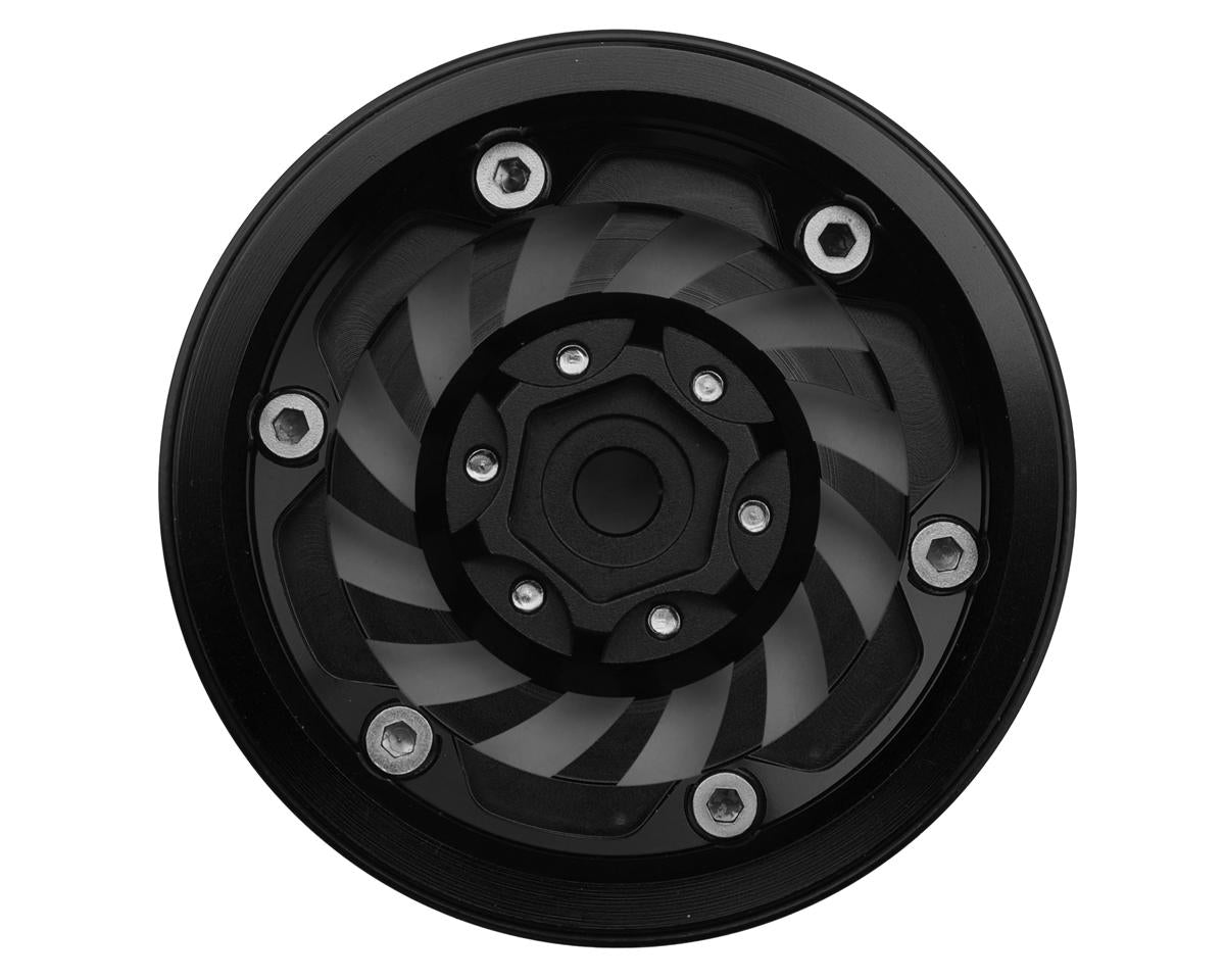Treal Hobby Cyclone 1.9" Aluminum Beadlock Wheels (Black) (4) (122.5g) TLHTWHEEL-179