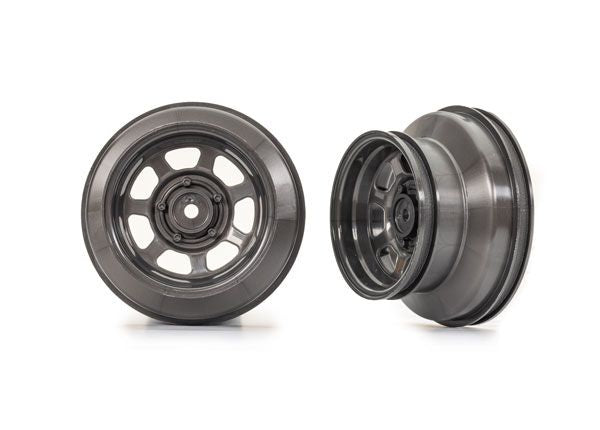 Traxxas Wheels, dirt oval, graphite gray (2) (2WD front only) 10471