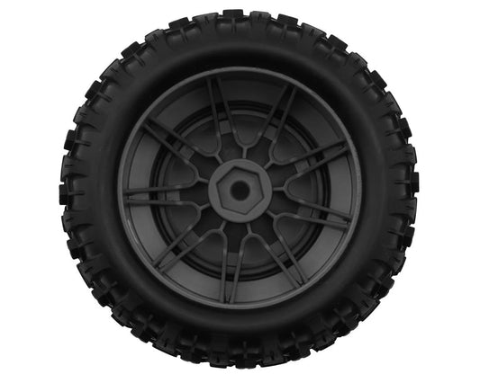 Traxxas Mini Maxx® Sledgehammer Rear Pre-Mounted Tires (Charcoal Grey) (2) 10770-GRAY