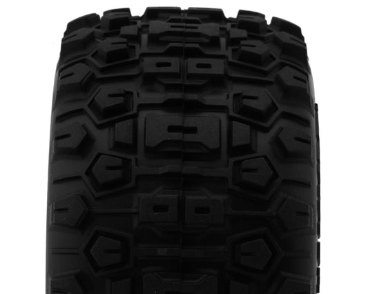 Traxxas Mini Maxx Tires & wheels, assembled (front) (2) 10771-GRN