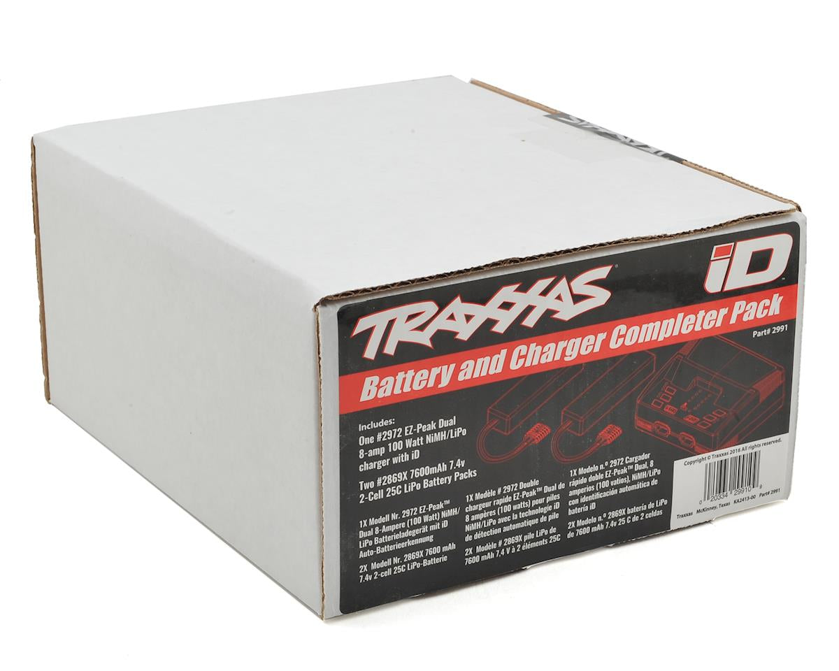 Traxxas EZ-Peak 2S "Completer Pack" Dual Multi-Chemistry Battery Charger w/Two Power Cell 2S Batteries (7600mAh) 2991