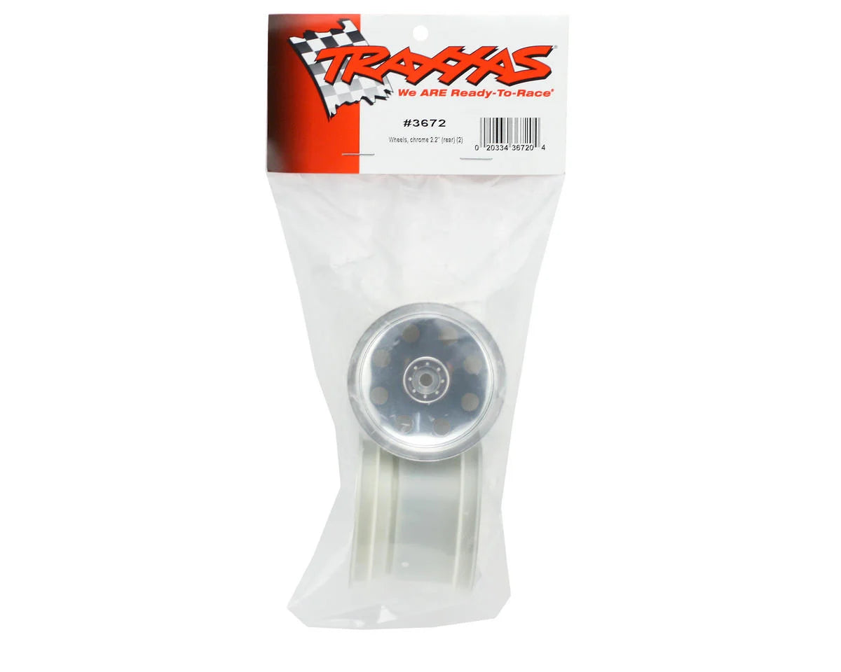 Traxxas 12mm Hex 2.2" Rear Stadium Truck Wheel (2) (Satin Chrome) 3672