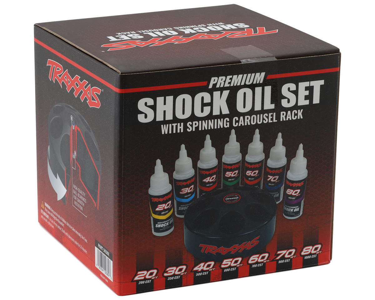 Traxxas Spinning Carousel Rack w/Oils (20wt/30wt/40wt/50wt/60wt/70wt/80wt) 5038X