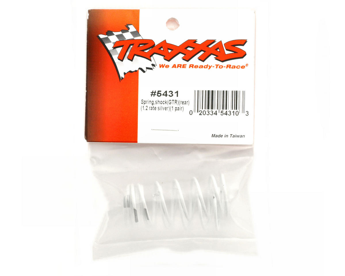 Traxxas Rear Shock Springs (Silver - GTR 1.2) (2) 5431