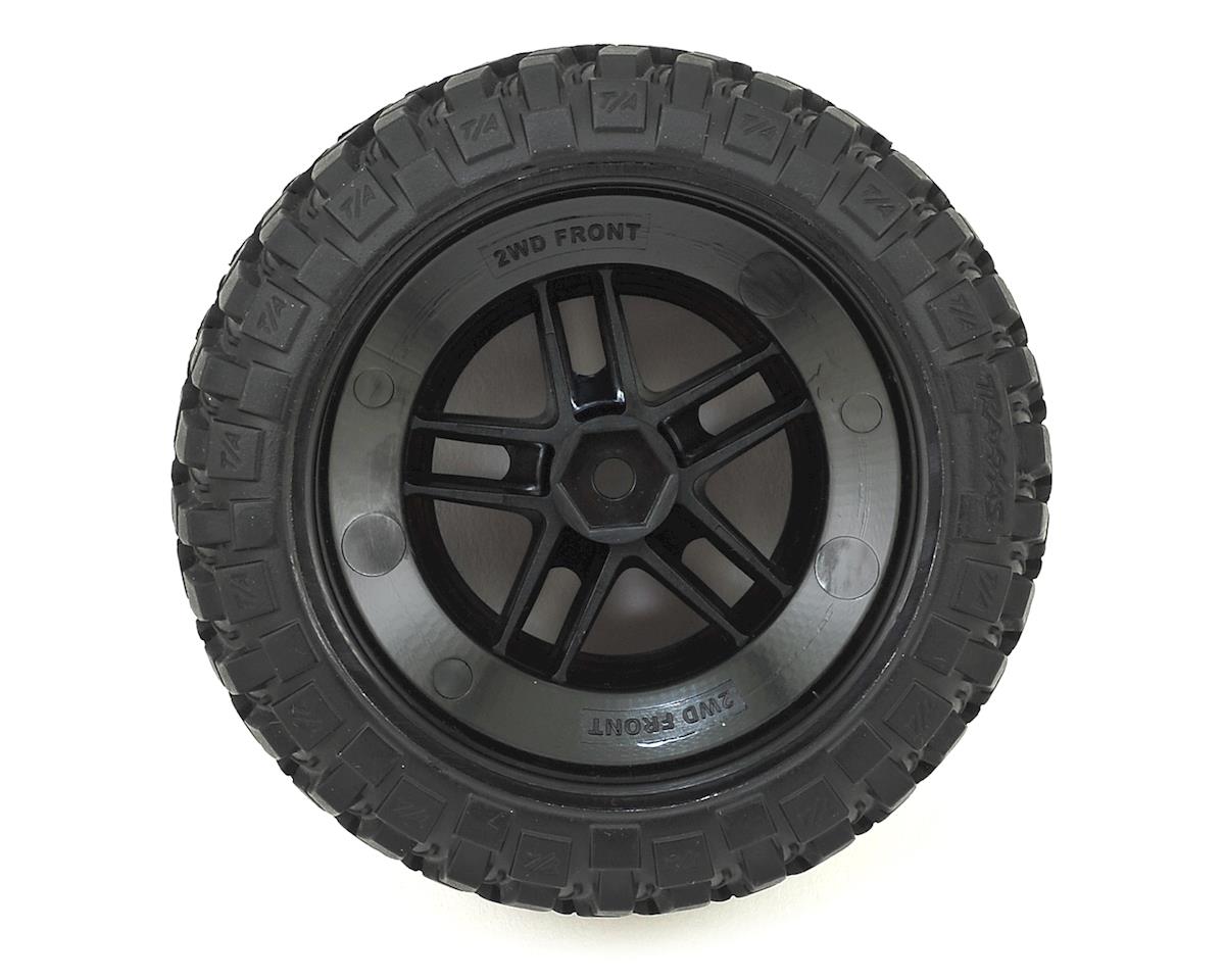 Traxxas BFGoodrich KM2 Front Tire (2) (Black/Blue) (Standard) w/Split-Spoke Front Wheel 5885A