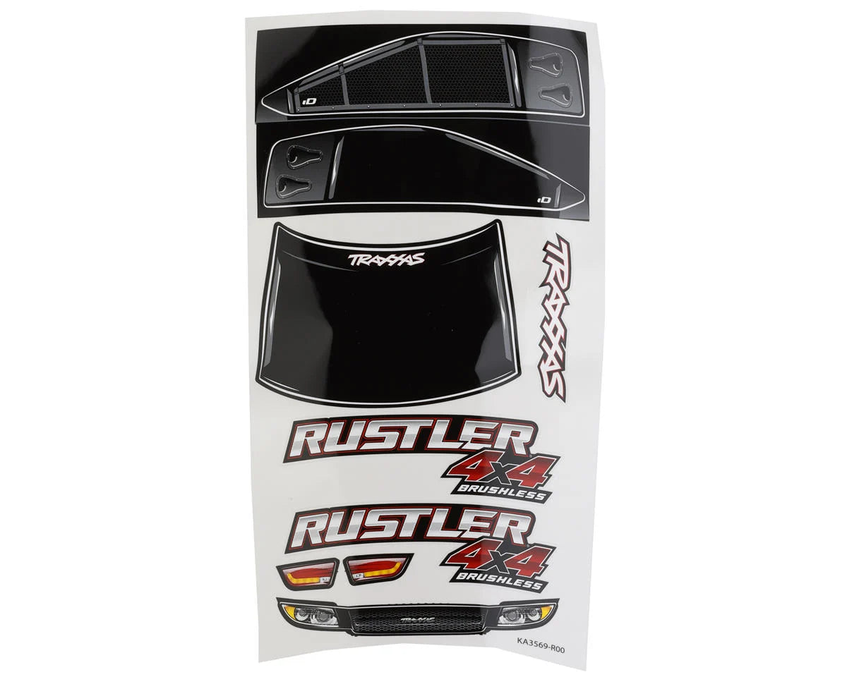 Traxxas Rustler® 4x4 Clipless Body Set w/Wing & Roof Skid (Clear) 6740