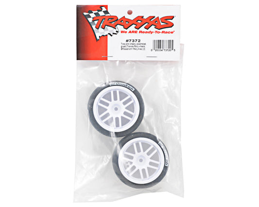 Traxxas 12mm Hex Pre-Mounted 1/16 BFGoodrich Rally Tires (2) (White) 7372