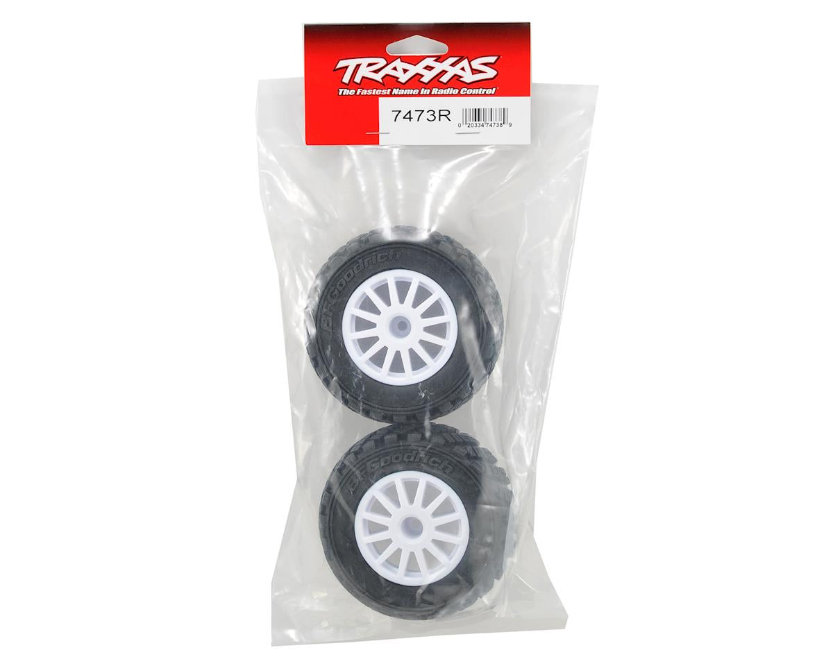 Traxxas Rally Tire w/Rally Wheel (2) (White) (S1) 7473R