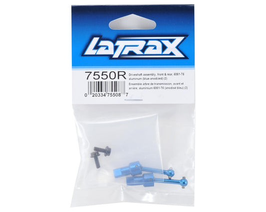 Traxxas LaTrax Rally Aluminum Driveshaft Assembly (Blue) (2) 7550r