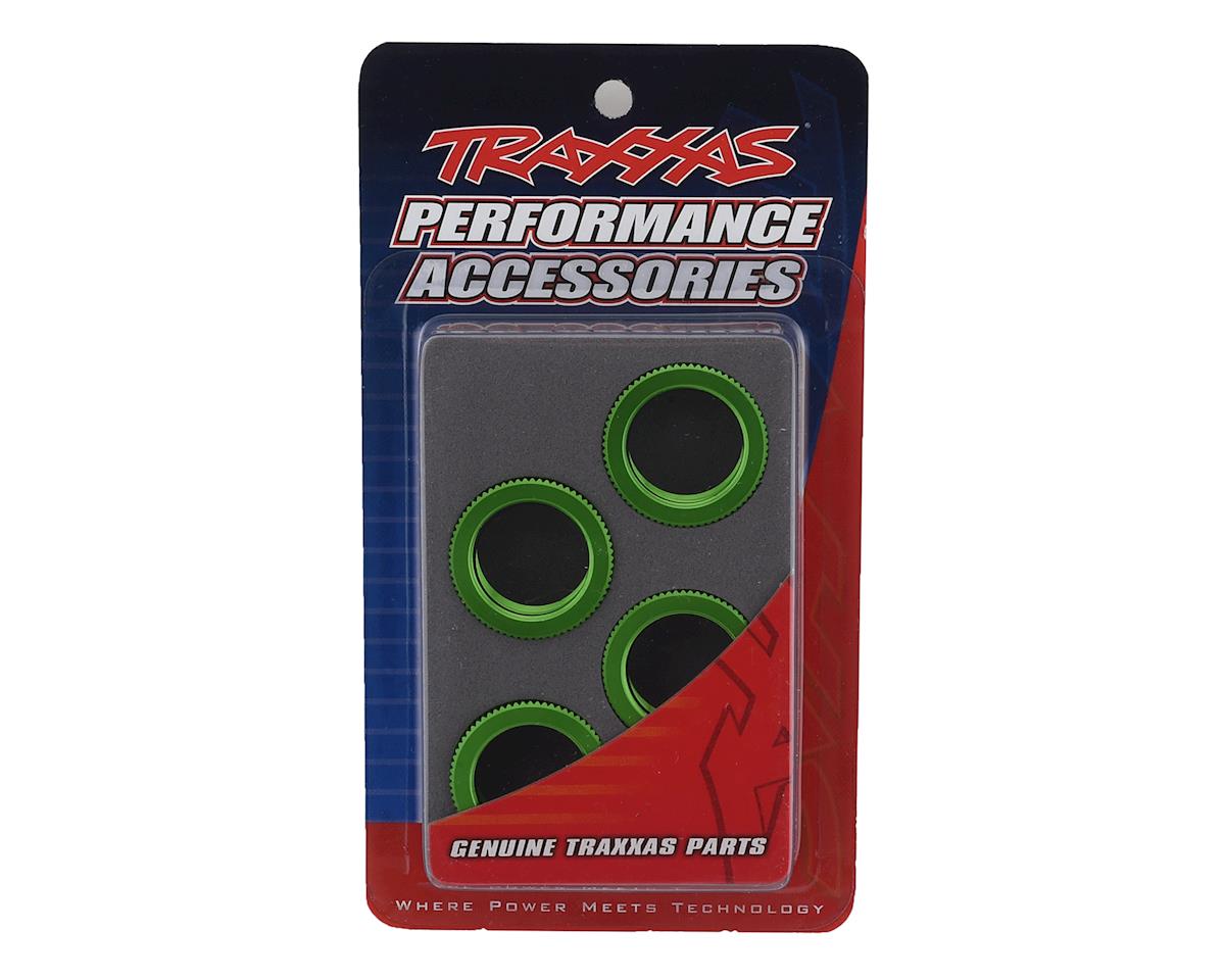 Traxxas GT-Maxx Aluminum Spring Retainer (Green) (4) 8968g