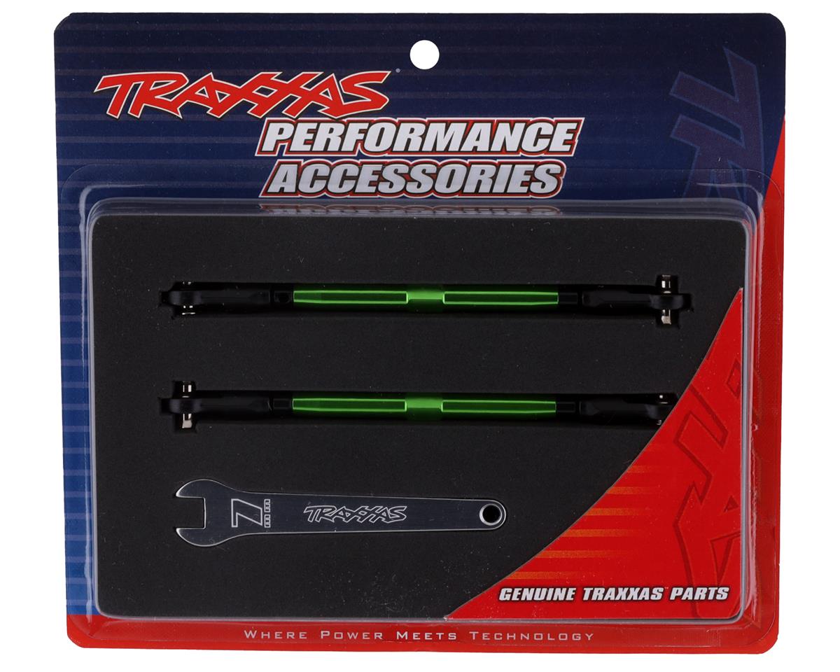 Traxxas WideMaxx Aluminum Toe Link Tubes (Green) (2) (Use with TRA8995 WideMaxx Suspension Kit) 8997G
