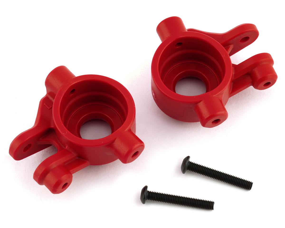 Traxxas Hoss/Rustler/Slash 4x4 Steering Blocks (Red) (2) 9037R