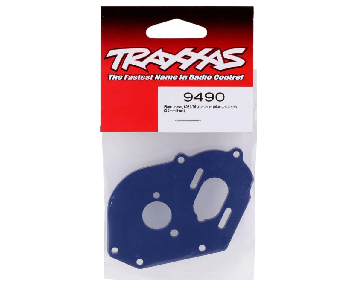 Traxxas Magnum 272R 3mm Aluminum Motor Plate (Blue) 9490