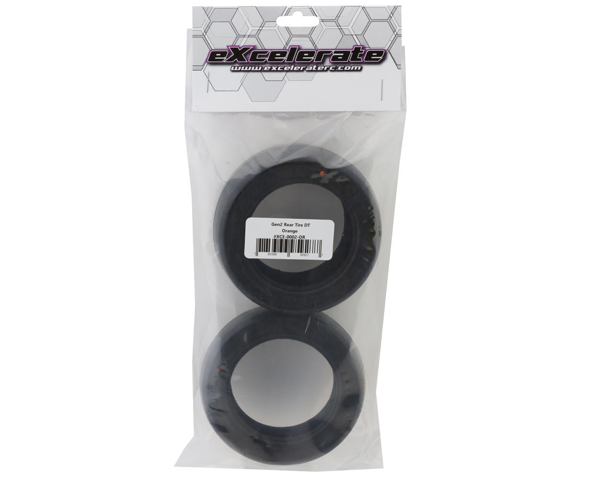eXcelerate Gen2 "DT" Dry Belted Drag Racing Rear Tires (2) (Orange) XCE-0002-OR