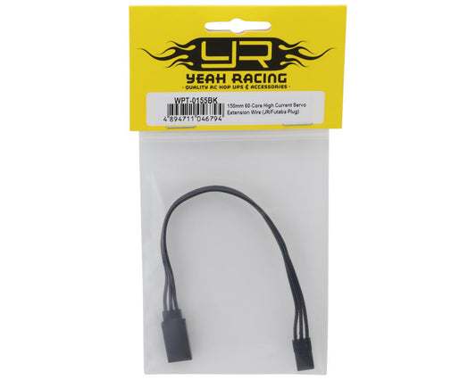 Yeah Racing 60-Core High Current Servo Extension Wire (JR/Futaba Plug) (150mm) WPT-0155BK