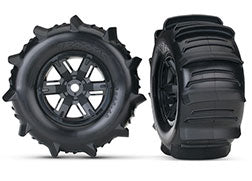 TRAXXAS X-MAXX Tires & wheels, assembled (left & right) (2) 7773