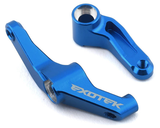 Exotek DR10 Aluminum HD Steering Crank Set (Blue) 1972