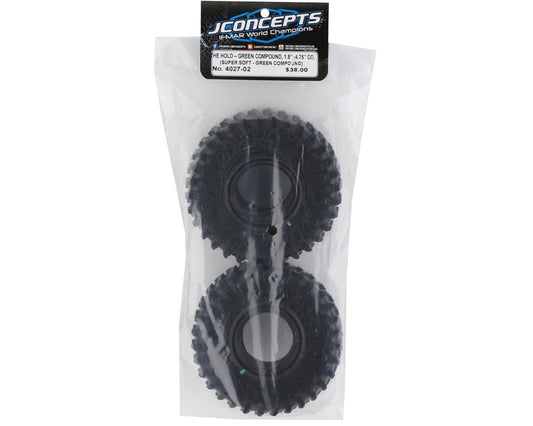 JConcepts The Hold 1.9" Rock Crawler Tires (2) (Green) 4027-02