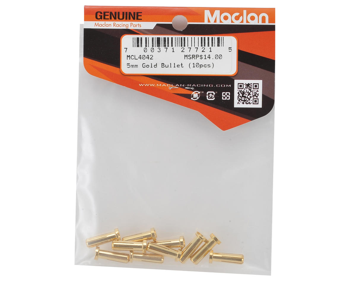 Maclan Max Current 5mm Gold Bullet Connectors (10) MCL4042