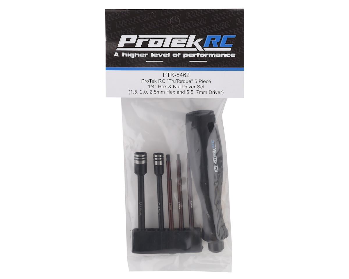 ProTek RC "TruTorque" 5-Piece 1/4" Drive Hex & Nut Driver Set (1.5, 2.0, 2.5mm Hex & 5.5, 7mm Nut Driver) ptk-8462