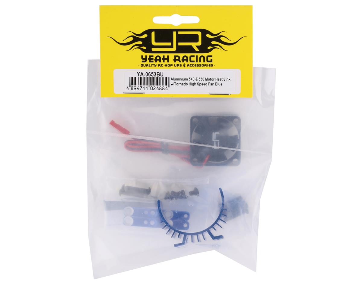 Yeah Racing 540/550 Aluminum Heat Sink w/30mm High Speed Tornado Fan (Blue) YA-0653BU