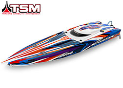 TRAXXAS Spartan SR: 1/10 scale brushless, self-righting, race boat 103076-4