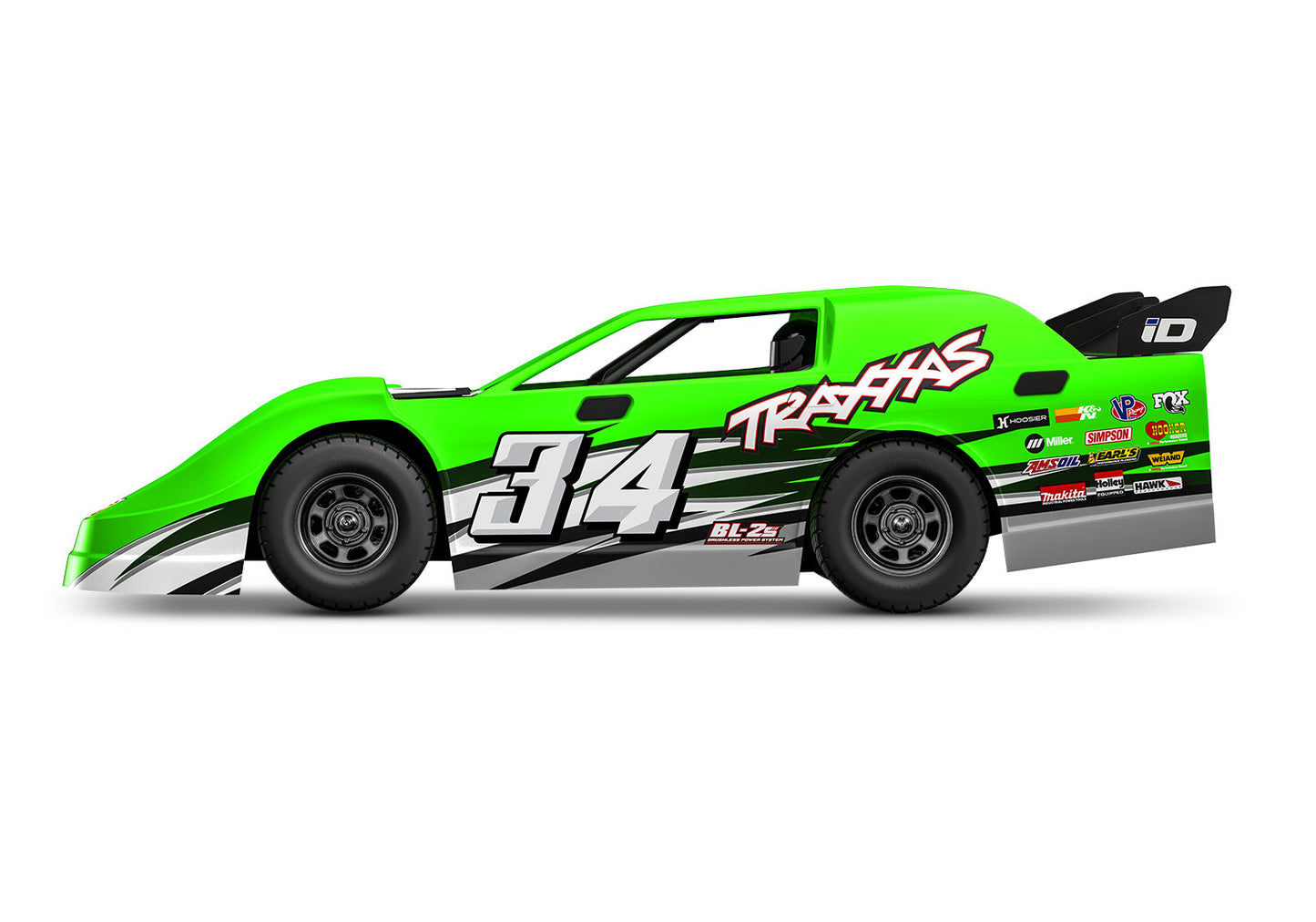 Traxxas Slash® Late Model 1/10 RTR 2WD Dirt Oval Racer GREEN 104364-74