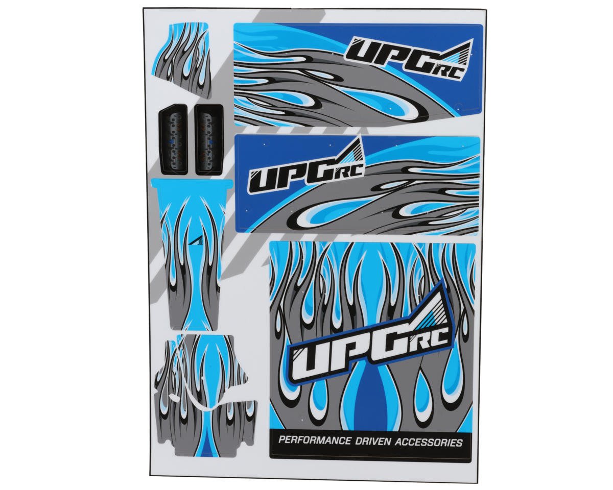 UpGrade RC "Flame" Graphic Set for Losi® 22S™ Sprint Car (Blue) UPG-14292